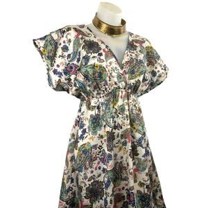 Vintage SHASA USA paisley floral batwing mini dress
